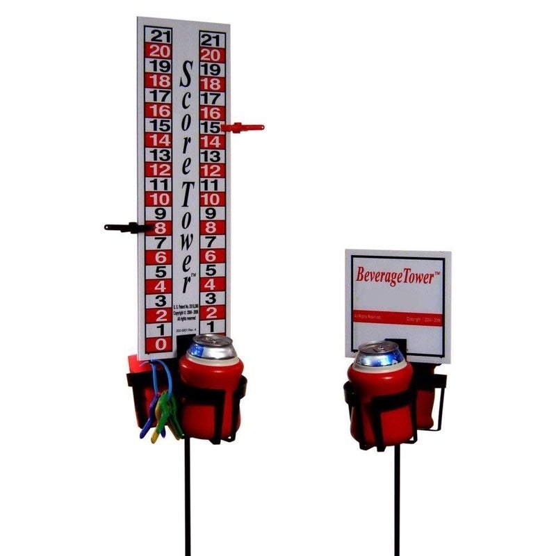 Backyard Scoreboards ScoreTower Combo Set - Scoreboard & Drinkholders for Horseshoes - Image 1